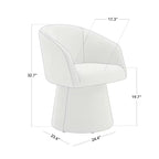 Chaise de salle à manger pivotante en tissu - Bohaé Paris