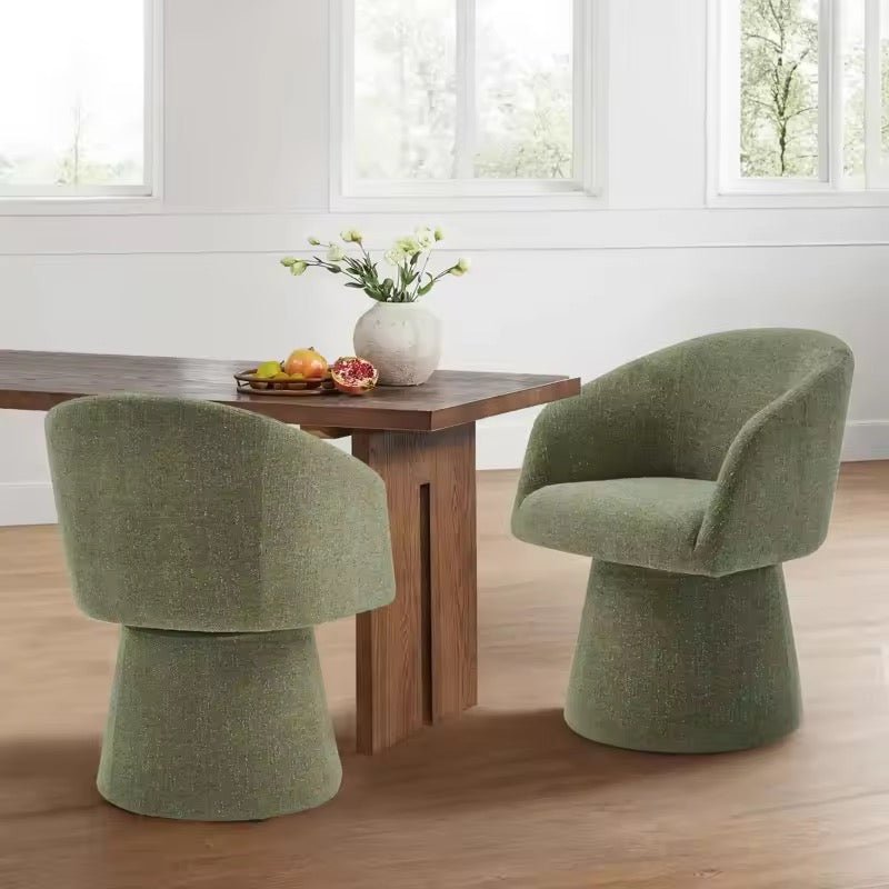Chaise de salle à manger pivotante en tissu - Bohaé Paris