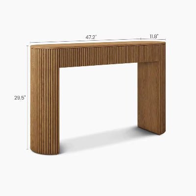 Console en bois nervuré avec rangements intégrés - Bohaé Paris