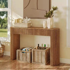Console en bois nervuré avec rangements intégrés - Bohaé Paris